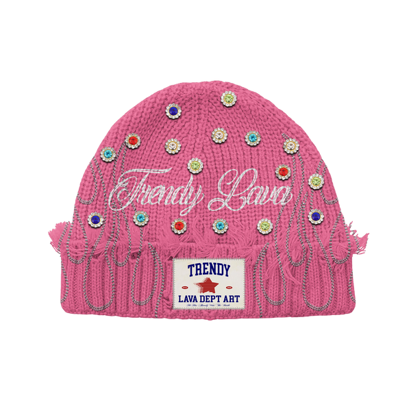 Pink Trendy Lava Beanie